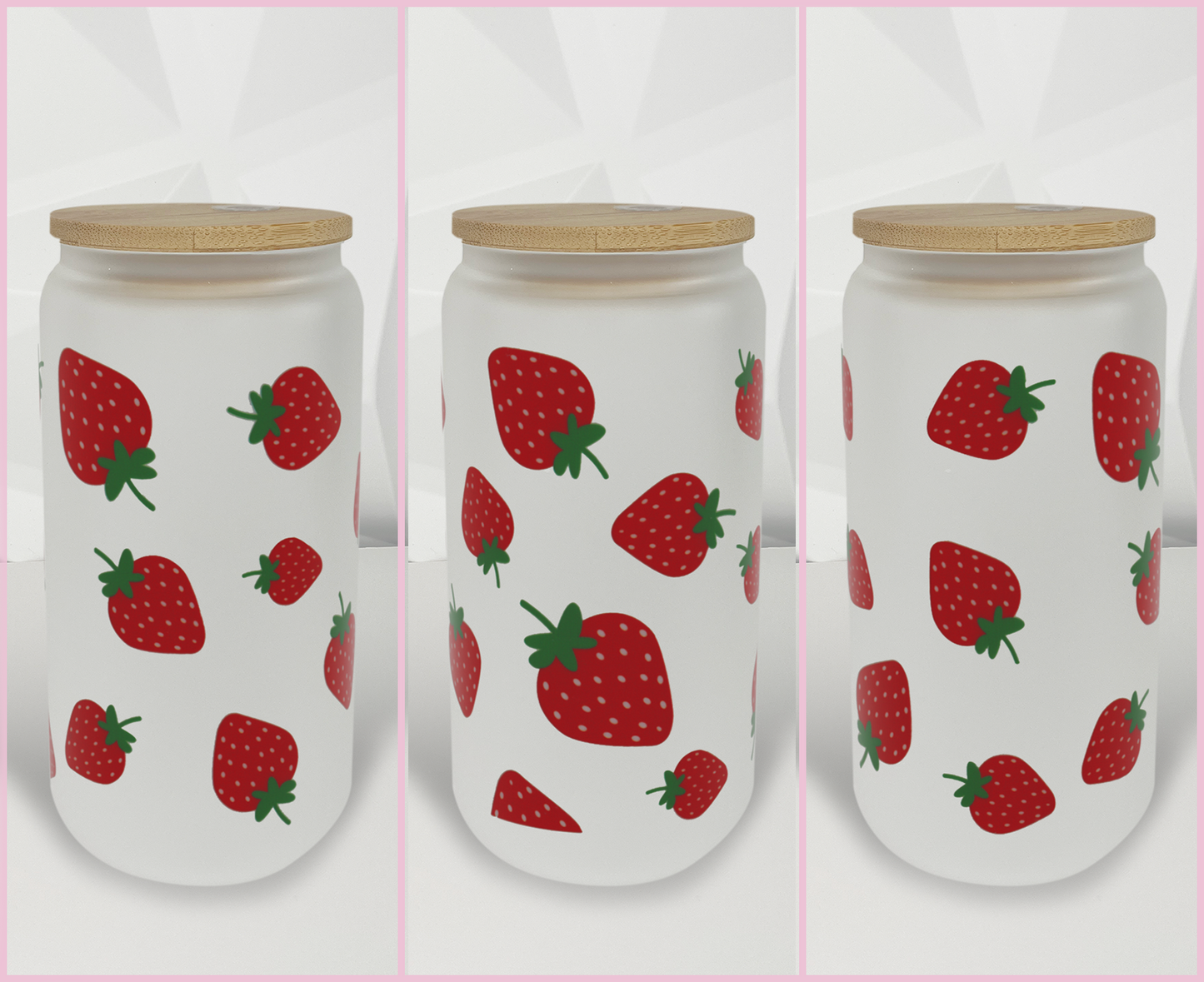 Strawberries - Red| 16oz Libby Glass Tumbler