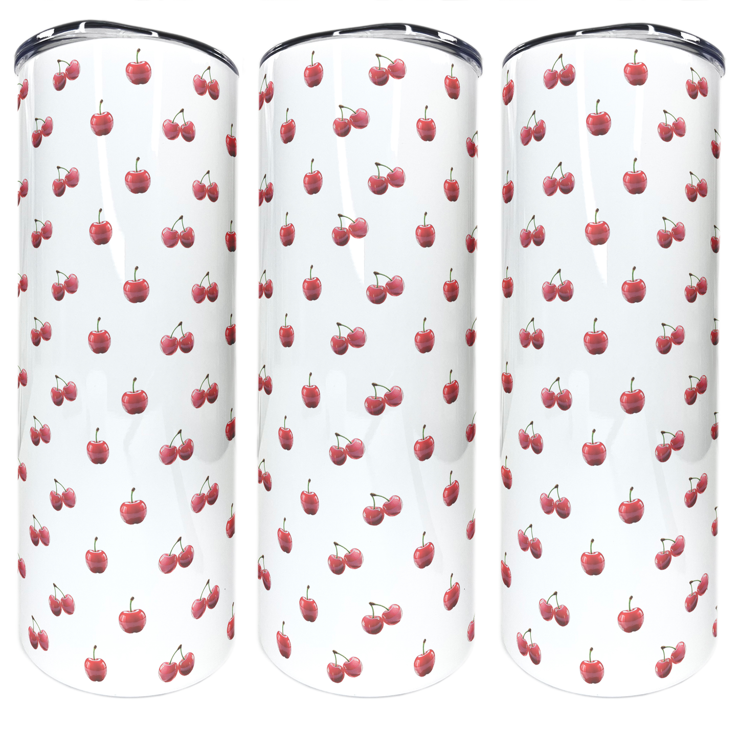 Cherries | 20oz Stainless Steel Skinny Coffee Tumbler