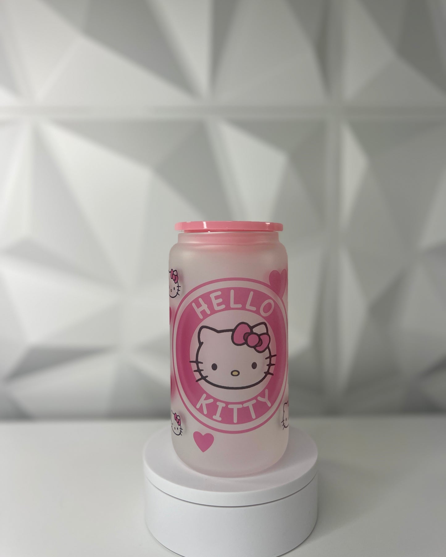 iHeart Hello Kitty | 16oz Libby Frosted Glass Tumbler