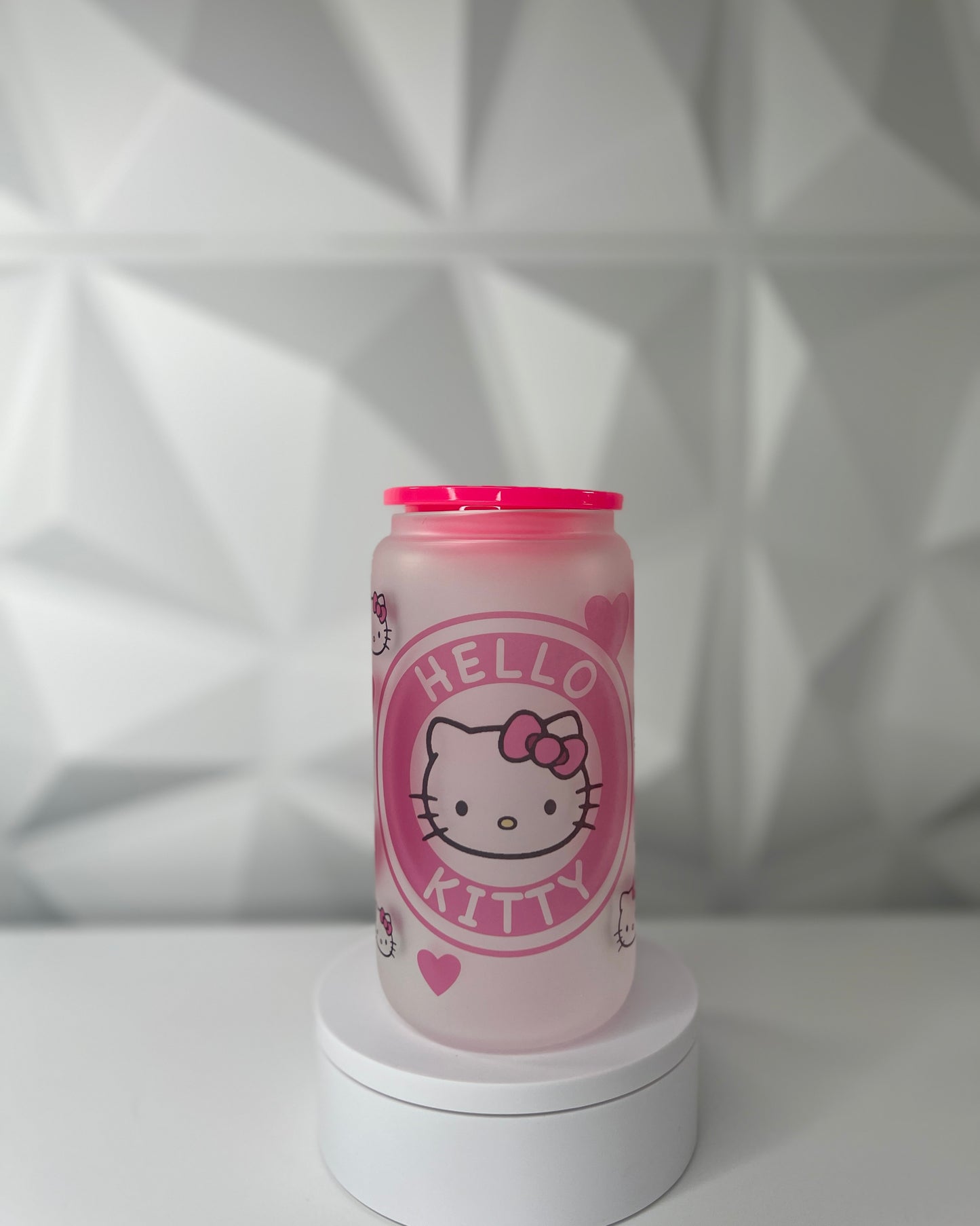 iHeart Hello Kitty | 16oz Libby Frosted Glass Tumbler