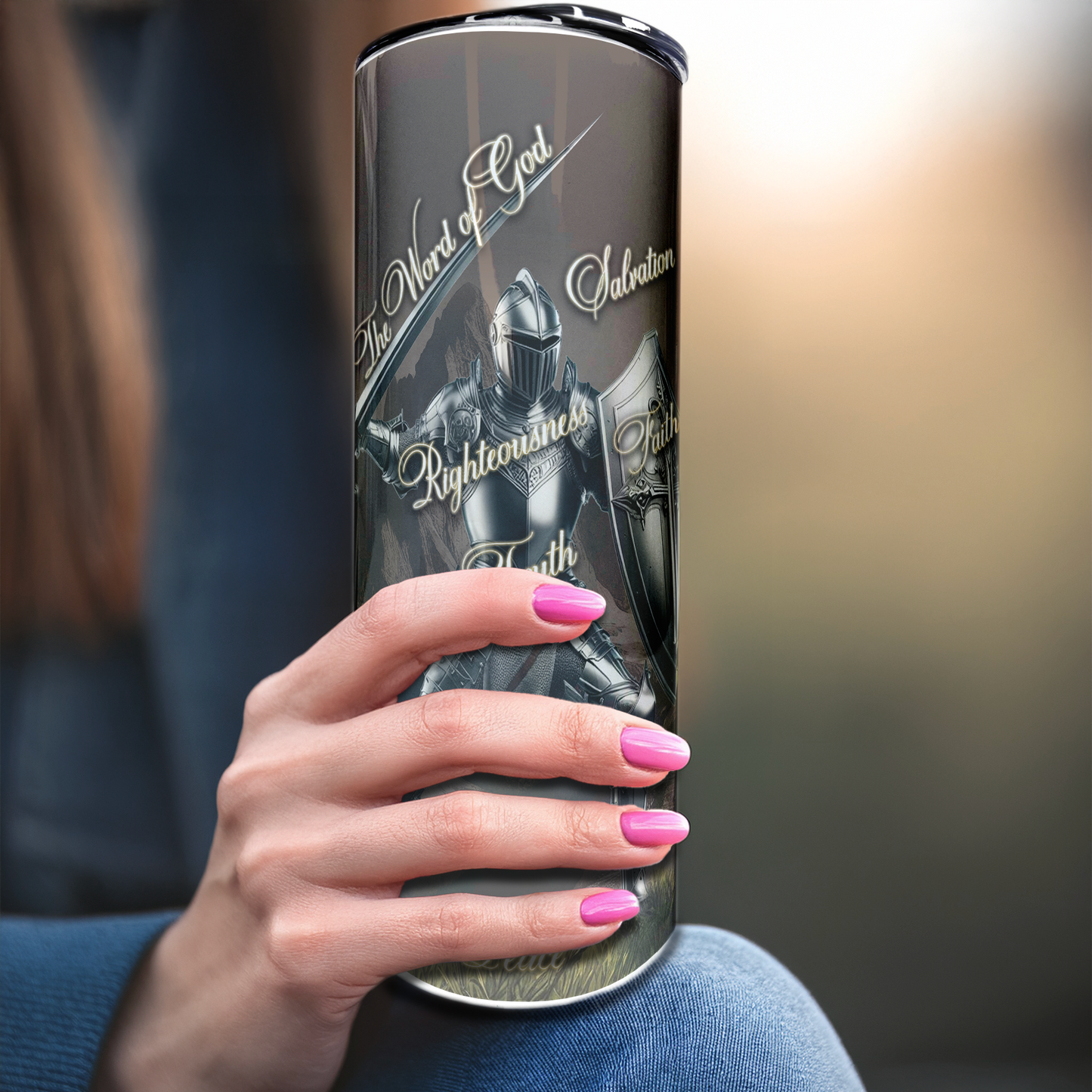 Armor of God - Male | 20oz Stainless Steel Skinny Coffee Tumbler