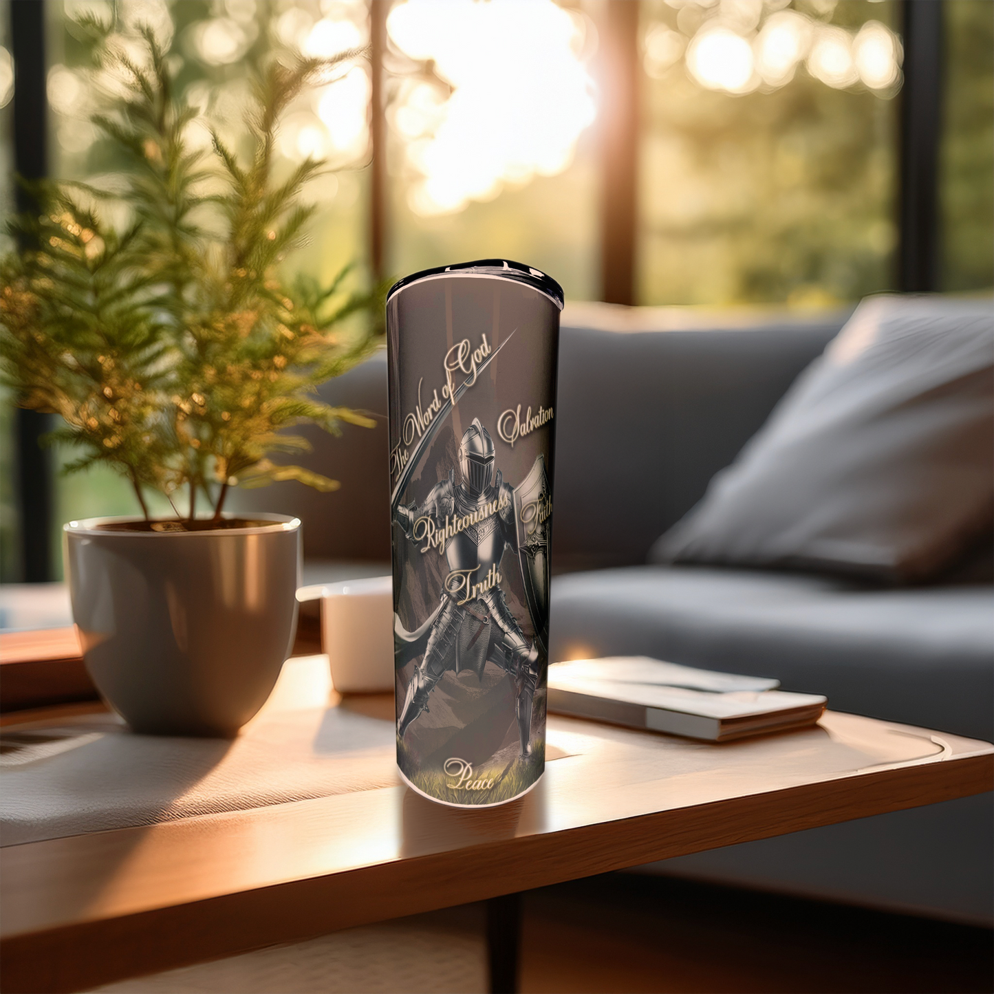 Armor of God - Male | 20oz Stainless Steel Skinny Coffee Tumbler