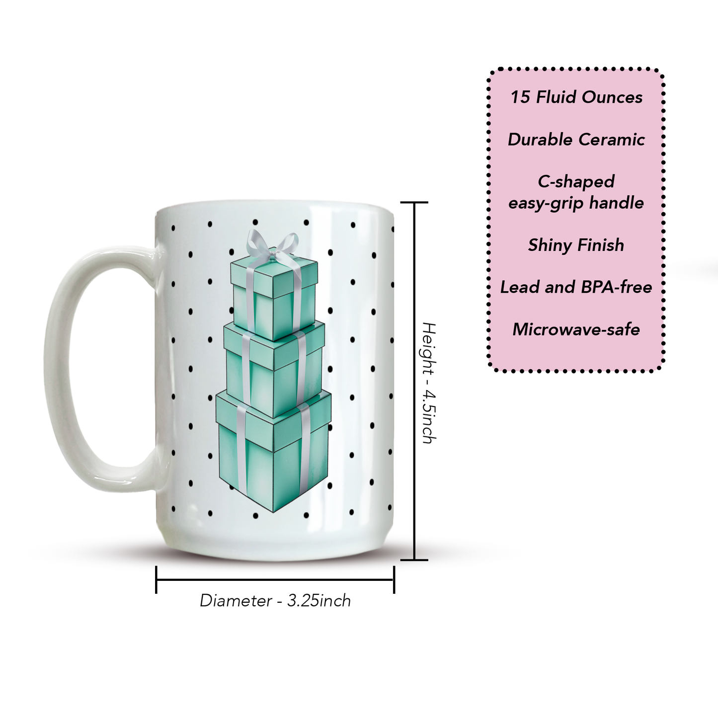 Audrey Hepburn - Polka-Dots | 15oz Mug
