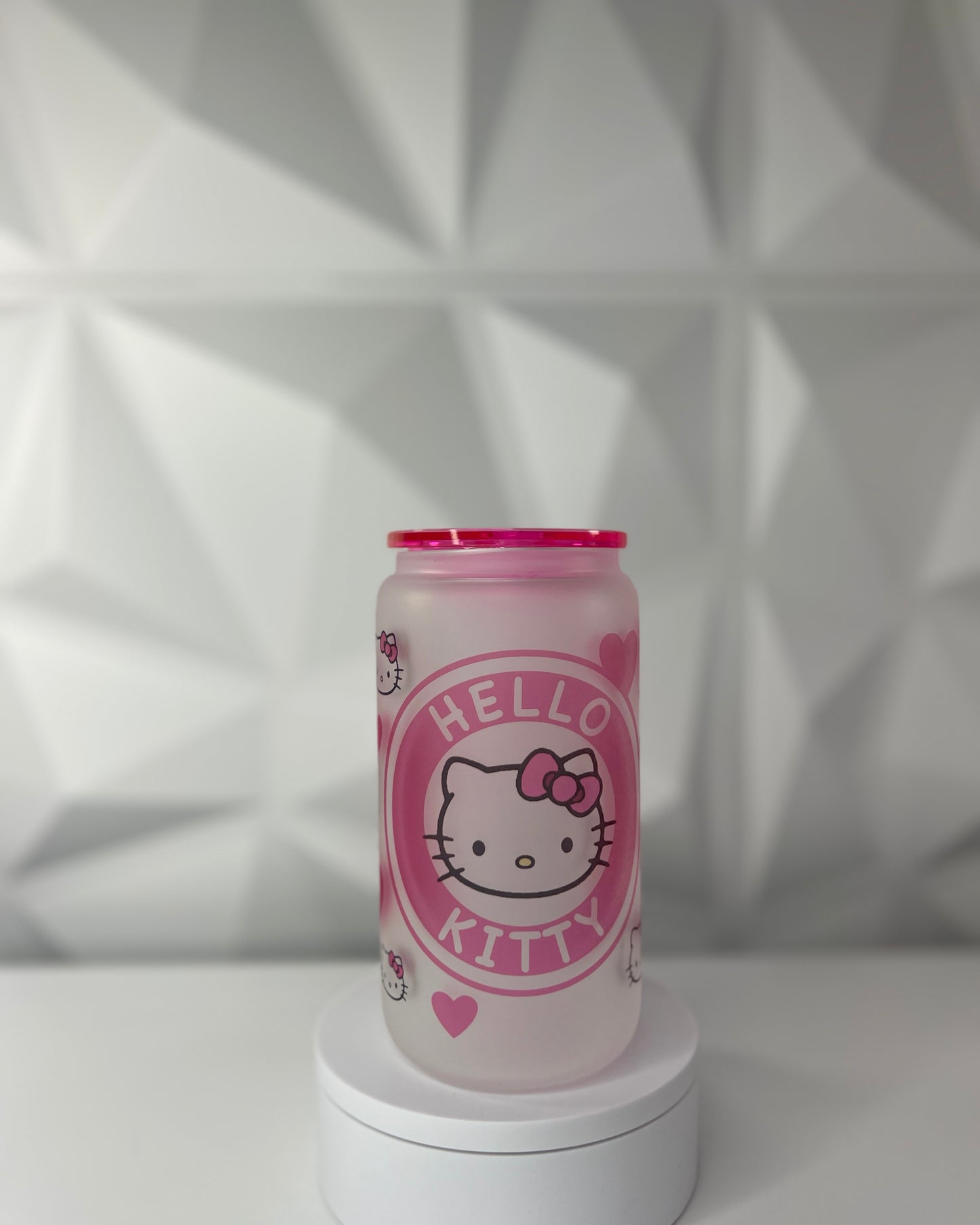 iHeart Hello Kitty | 16oz Libby Frosted Glass Tumbler