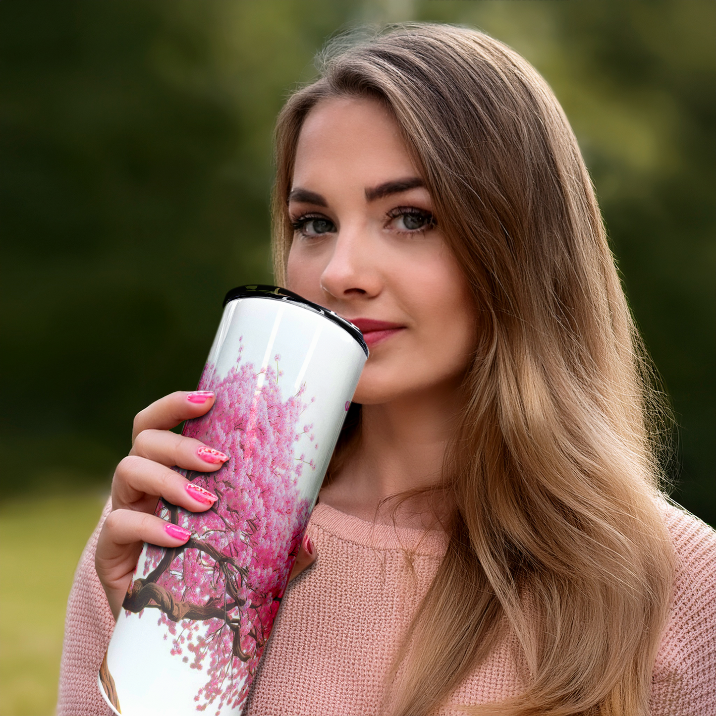 Cherry Blossom Tree | 20oz Stainless Steel Skinny Coffee Tumbler