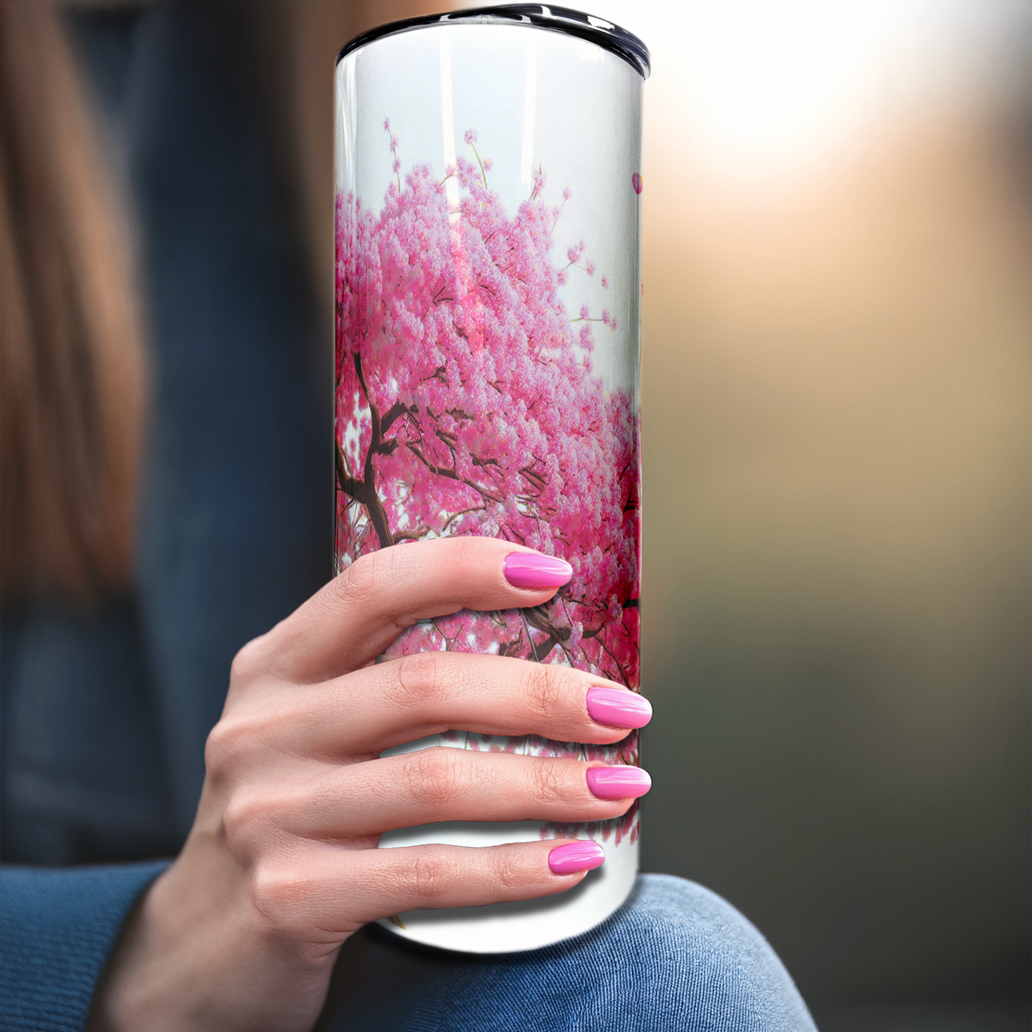 Cherry Blossom Tree | 20oz Stainless Steel Skinny Coffee Tumbler