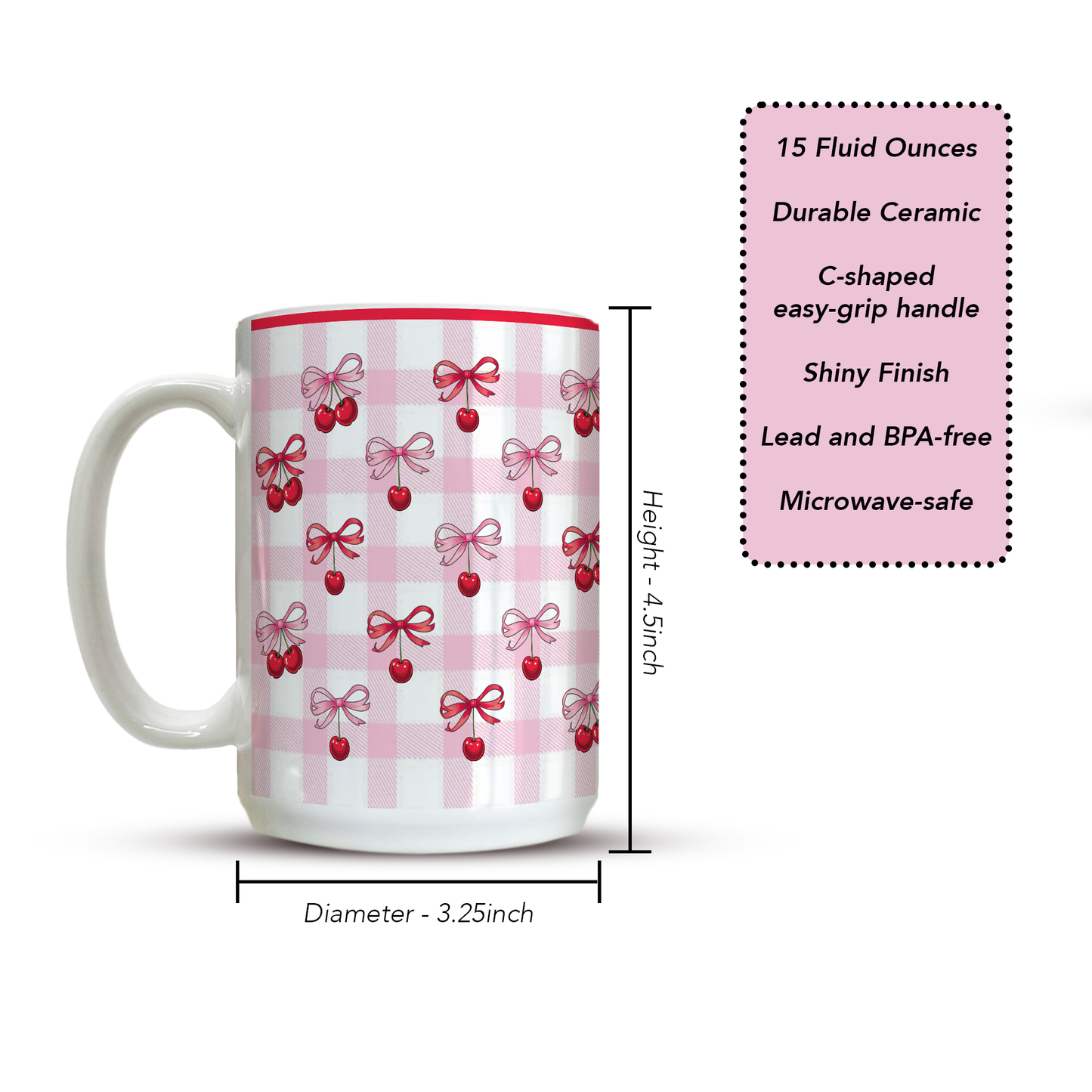 Cherries Bows | 15oz Mug
