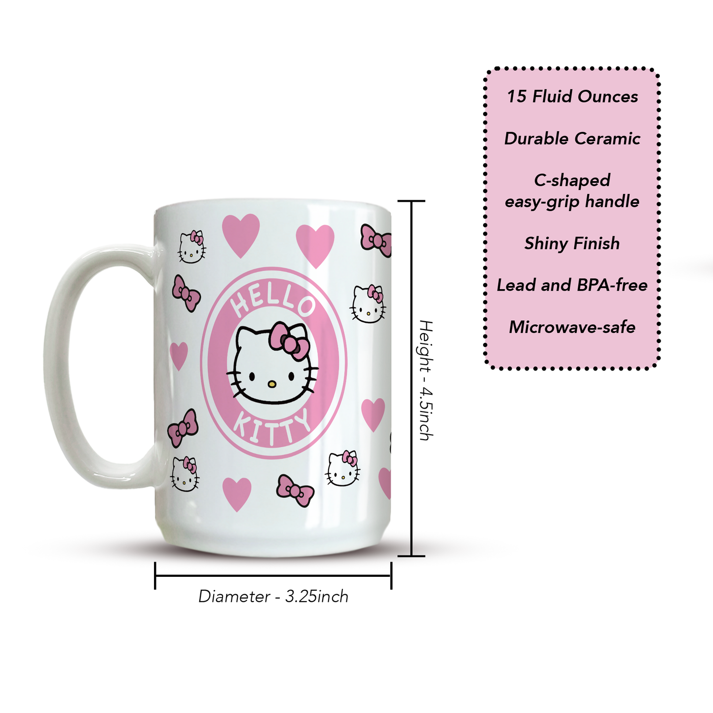 Hello Kitty - Hearts & Bows | 15oz Mug