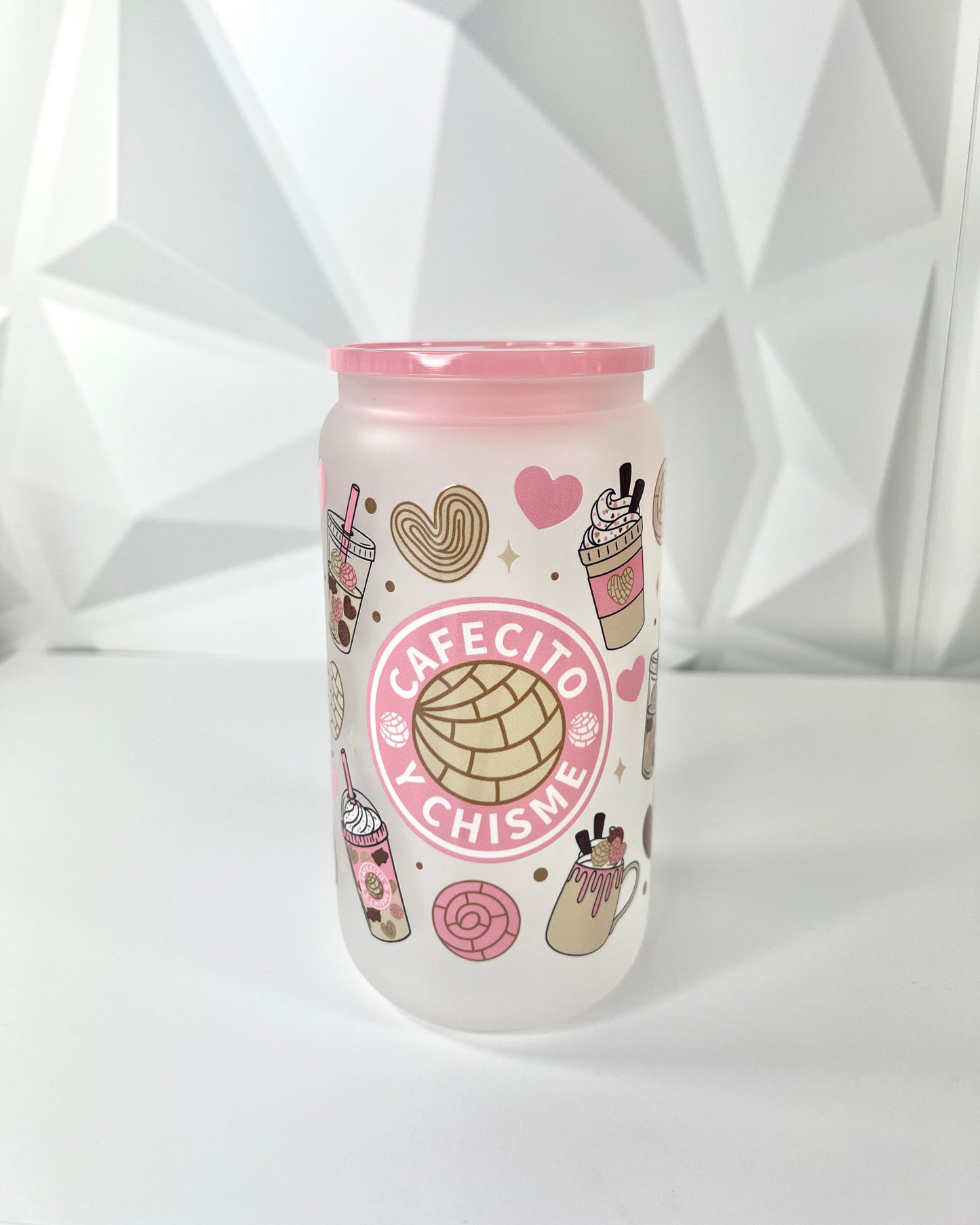 Cafecito Y Chisme 01 | 16oz Libby Frosted Glass Tumbler