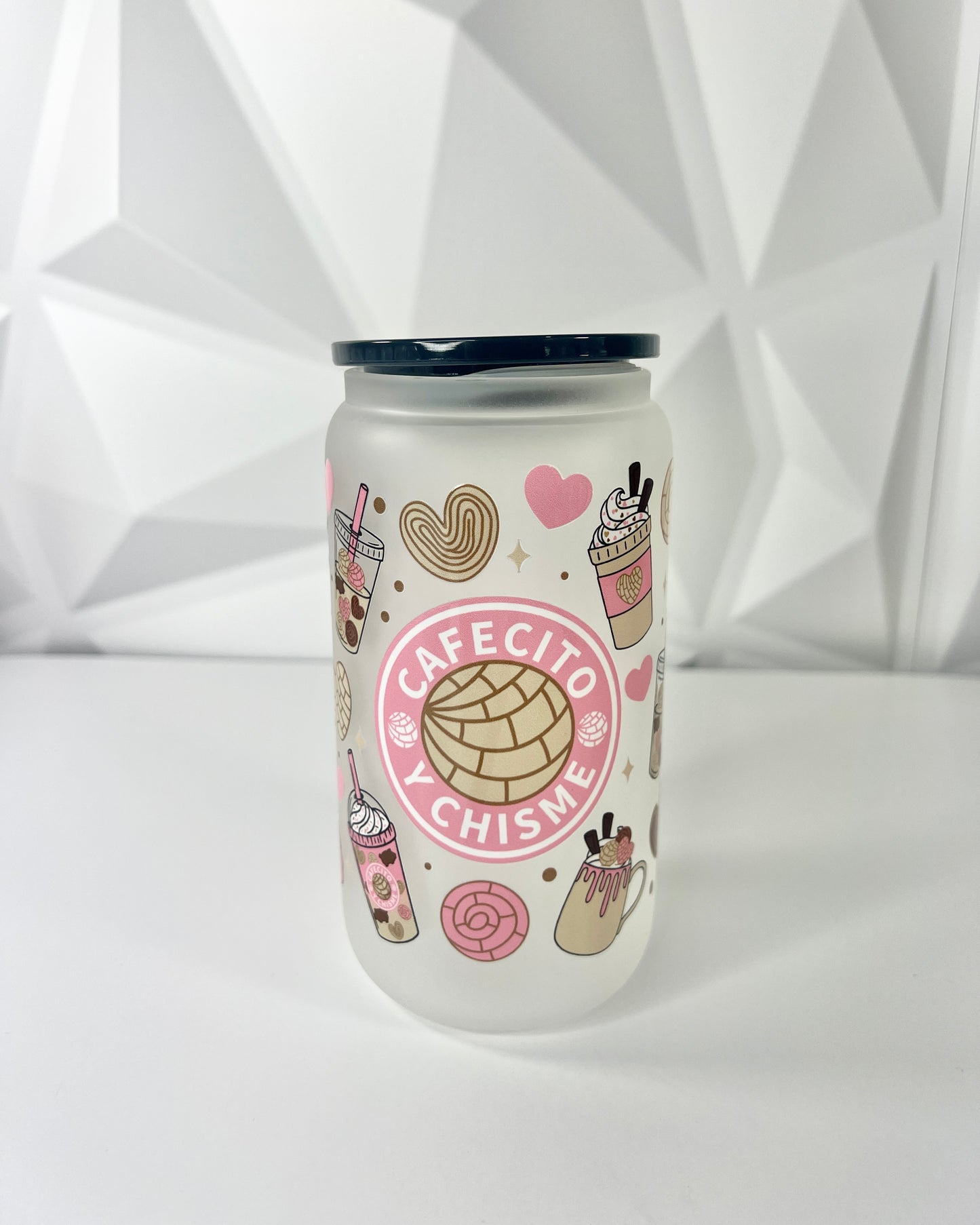 Cafecito Y Chisme 01 | 16oz Libby Frosted Glass Tumbler