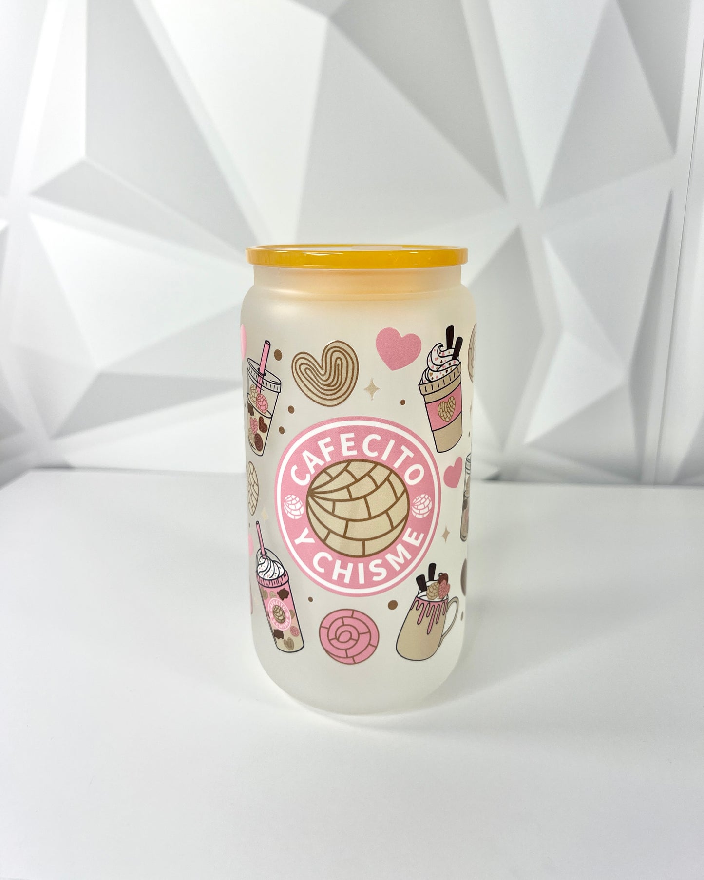 Cafecito Y Chisme 01 | 16oz Libby Frosted Glass Tumbler