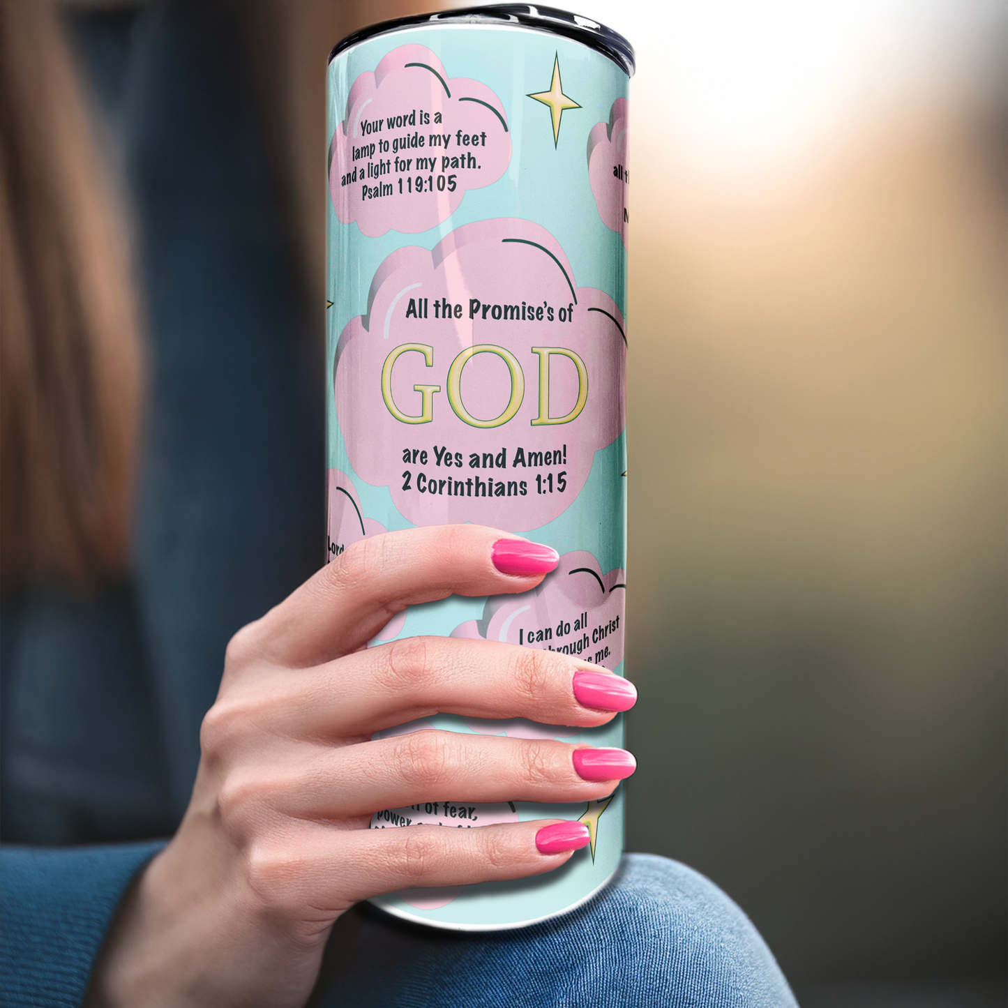 The Promises of God | 20oz Stainless Steel Skinny Coffee Tumbler