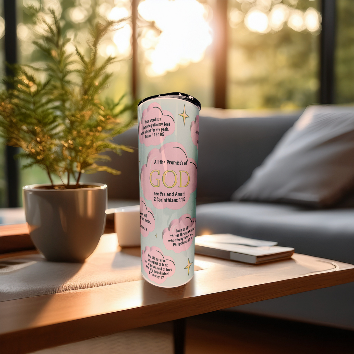 The Promises of God | 20oz Stainless Steel Skinny Coffee Tumbler