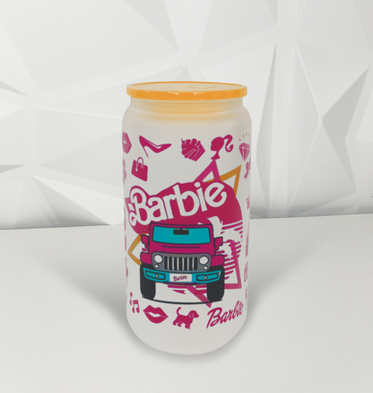 Pink Doll - Dream Jeep | 16oz Libby Glass Tumbler