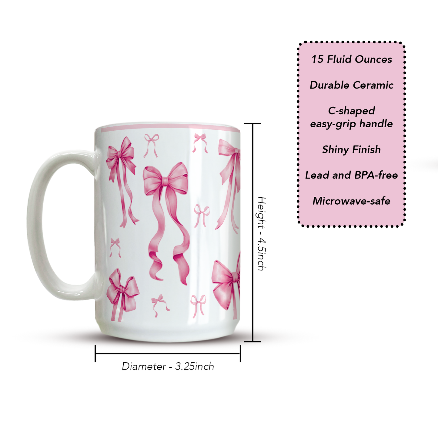 Pink Bows | 15oz Mug