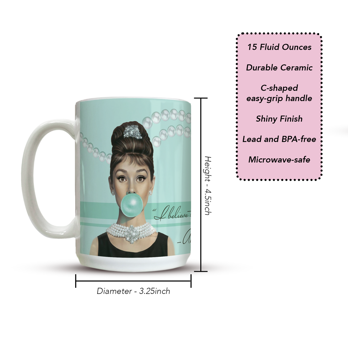 Audrey Hepburn | 15oz Mug
