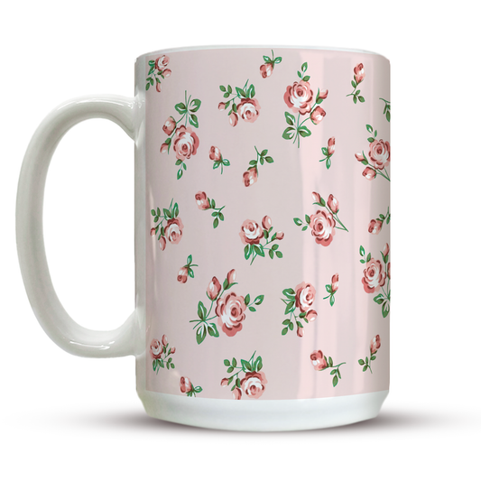 Pink Floral | 15oz Mug