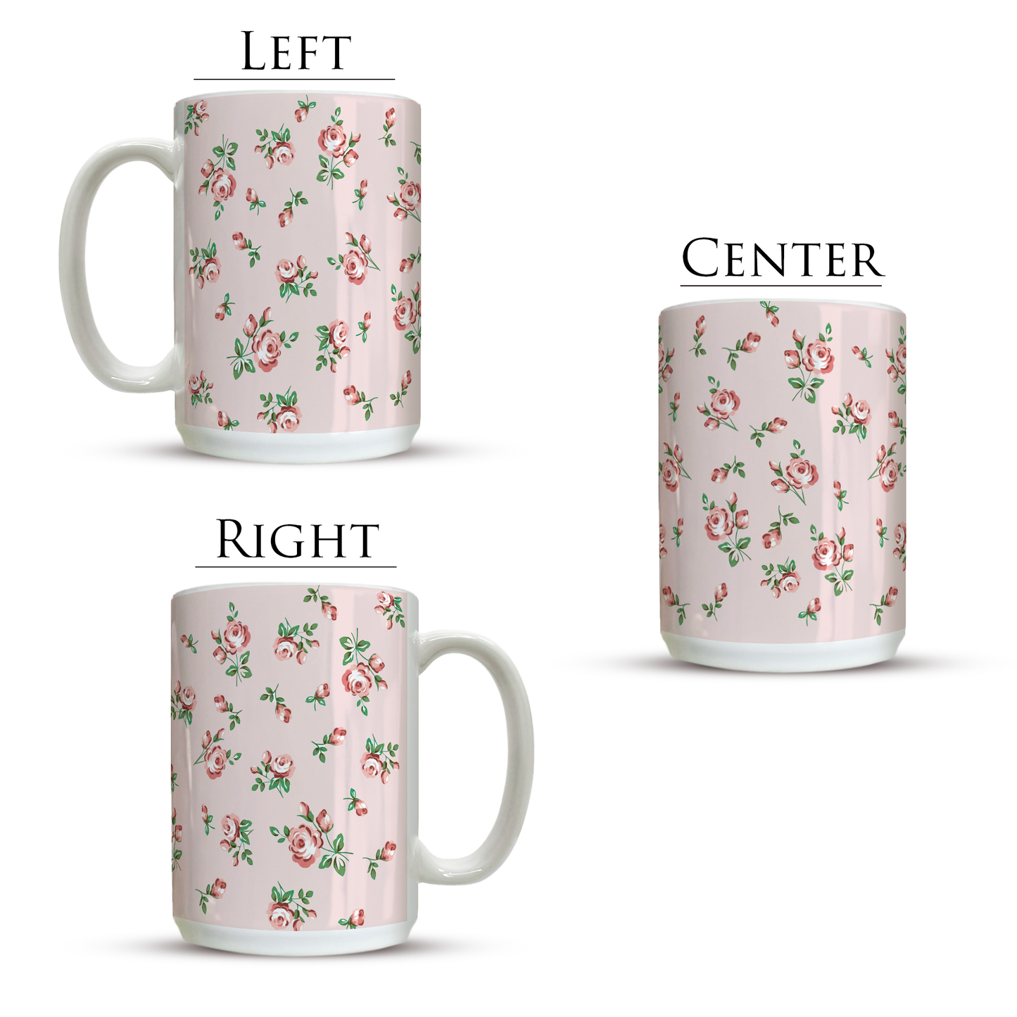 Pink Floral | 15oz Mug