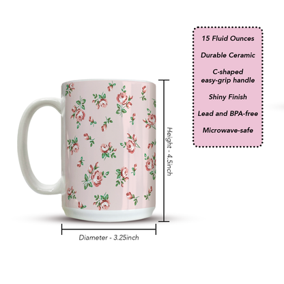 Pink Floral | 15oz Mug
