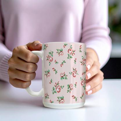 Pink Floral | 15oz Mug