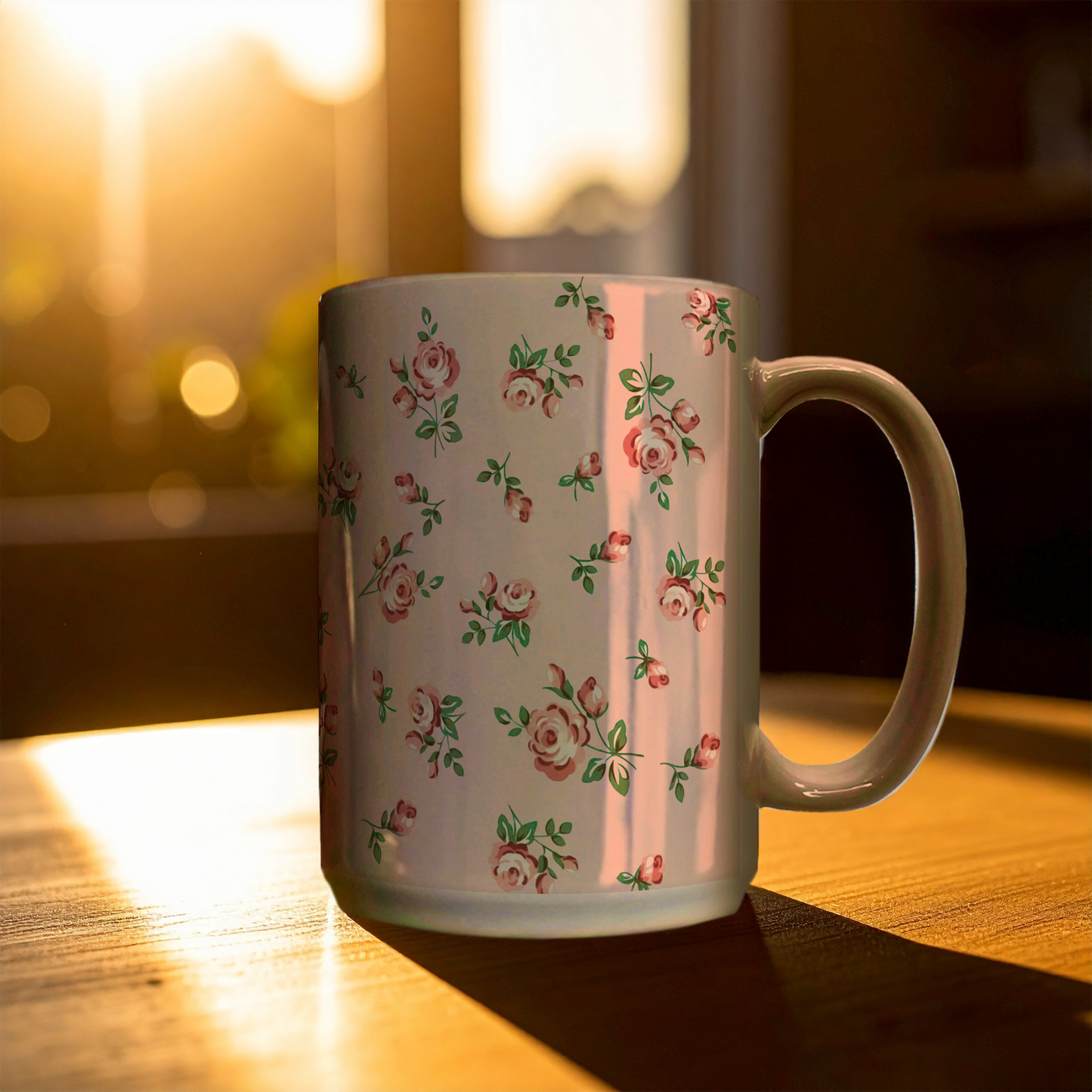 Pink Floral | 15oz Mug