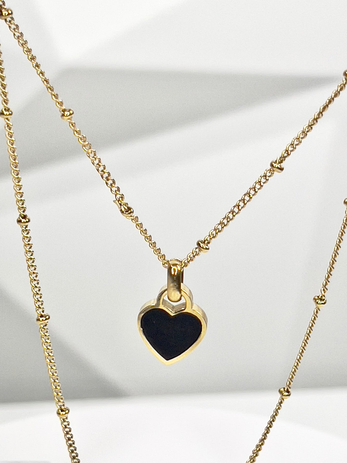 Double-sided Heart Pendant Necklace