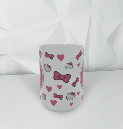 Cartoon Kitty - Hearts & Bows | 15oz Mug