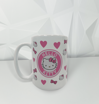 Cartoon Kitty - Hearts & Bows | 15oz Mug