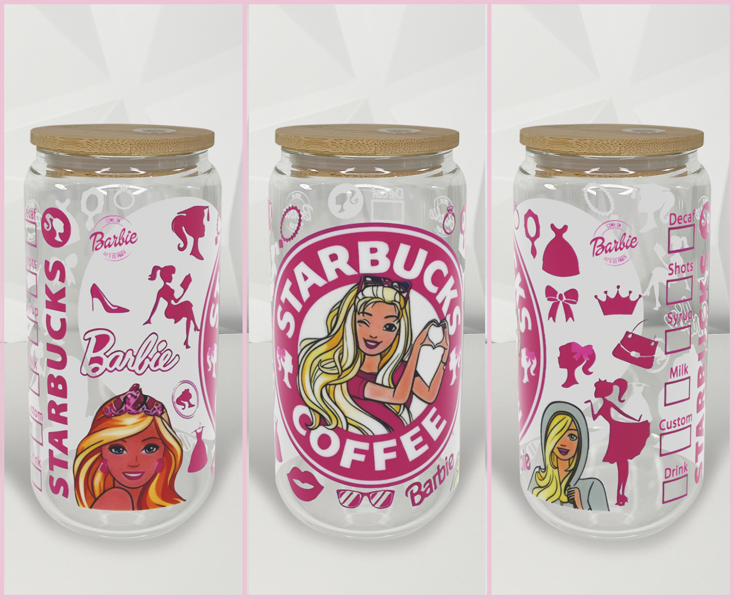 Coffee - Pink Doll - 01 | 16oz Libby Glass Tumbler