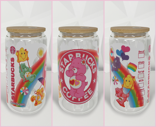 Colorful Bears - Coffee | 16oz Libby Glass Tumbler