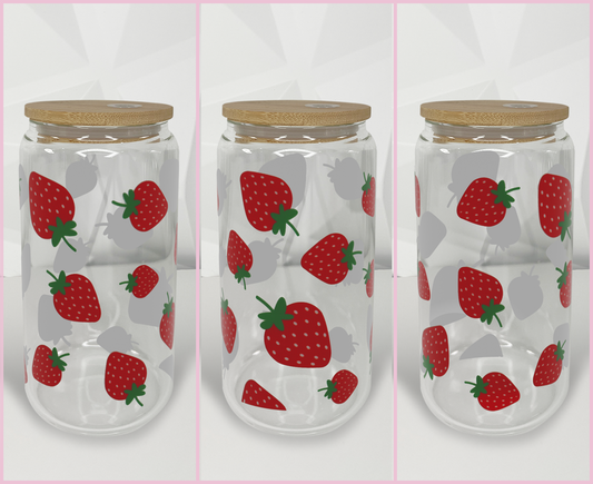 Strawberries - Red| 16oz Libby Glass Tumbler