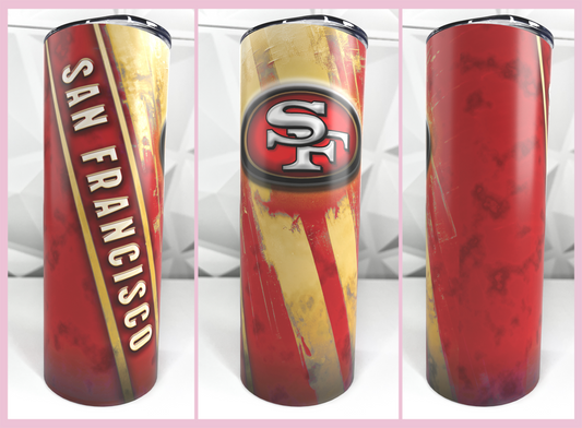 49ers Football | 20oz Stainless Steel Skinny Coffee Tumbler