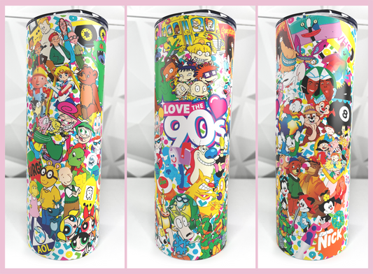 iHeart the 90s | 20oz Stainless Steel Skinny Coffee Tumbler