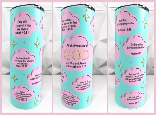 The Promises of God | 20oz Stainless Steel Skinny Coffee Tumbler