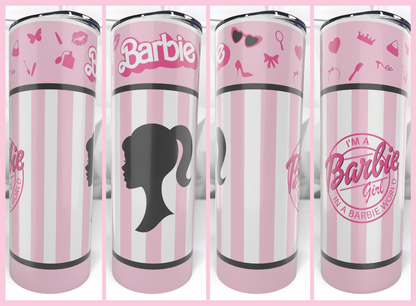 Pink Doll - World | 20oz Stainless Steel Skinny Tumbler