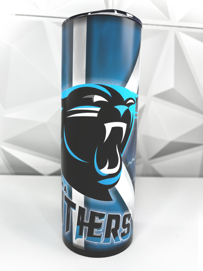 Panthers Football | 20oz Stainless Steel Skinny Tumbler