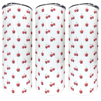 Cherries | 20oz Stainless Steel Skinny Coffee Tumbler
