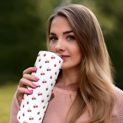 Cherries | 20oz Stainless Steel Skinny Coffee Tumbler