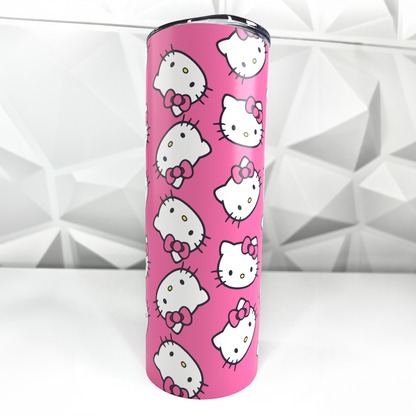 Cartoon Kitty - 01 | 20oz Stainless Steel Skinny Tumbler