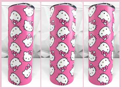 Cartoon Kitty - 01 | 20oz Stainless Steel Skinny Tumbler