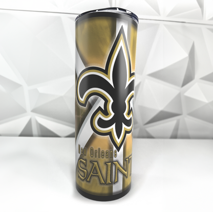 Saints Football | 20oz Stainless Steel Skinny Tumbler