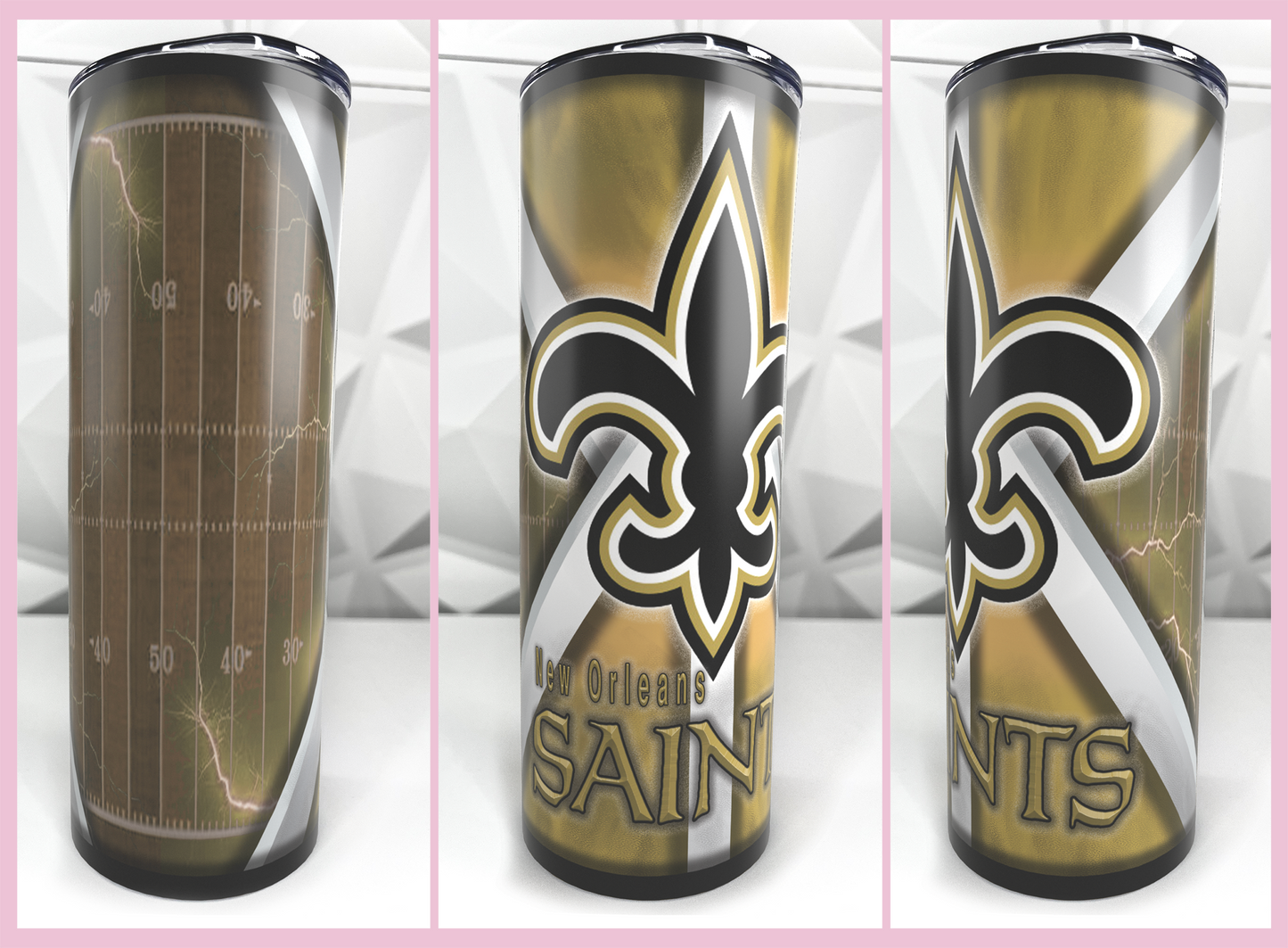 Saints Football | 20oz Stainless Steel Skinny Tumbler