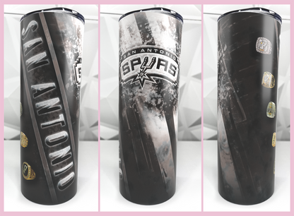 Spurs Basketball | 20oz Stainless Steel Skinny Tumbler