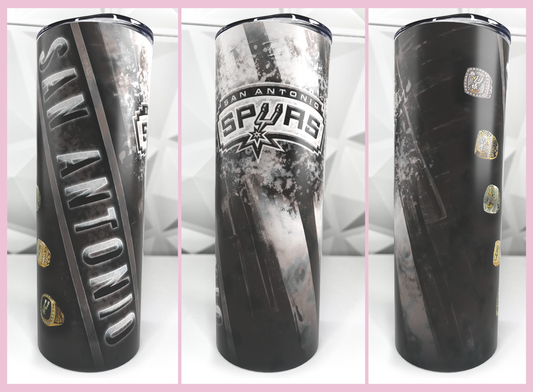 Spurs Basketball | 20oz Stainless Steel Skinny Coffee Tumbler