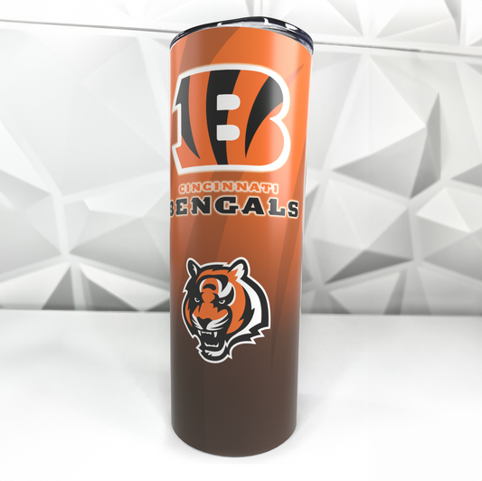 Bengal Tigers Football | 20oz Stainless Steel Skinny Tumbler