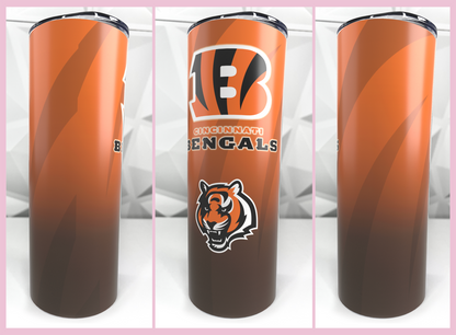 Bengal Tigers Football | 20oz Stainless Steel Skinny Tumbler