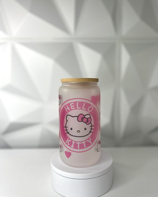 iHeart Hello Kitty | 16oz Libby Frosted Glass Tumbler