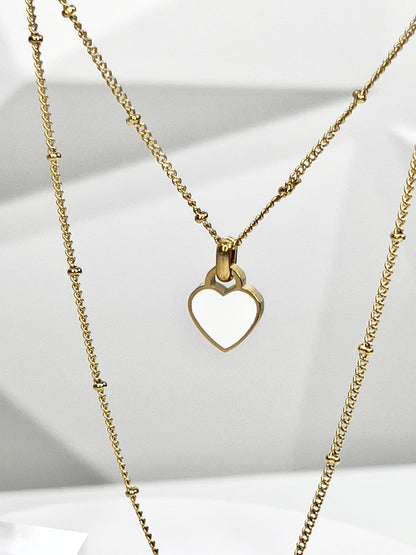 Double-sided Heart Pendant Necklace