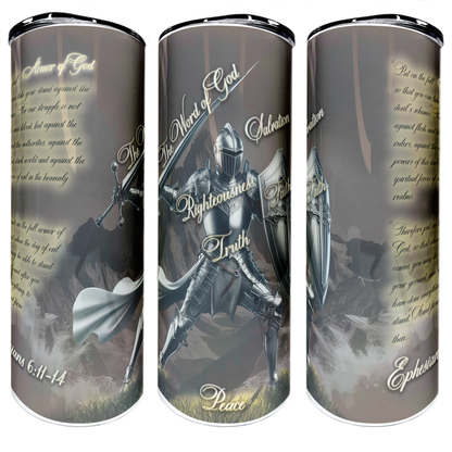 Armor of God - Male | 20oz Stainless Steel Skinny Coffee Tumbler