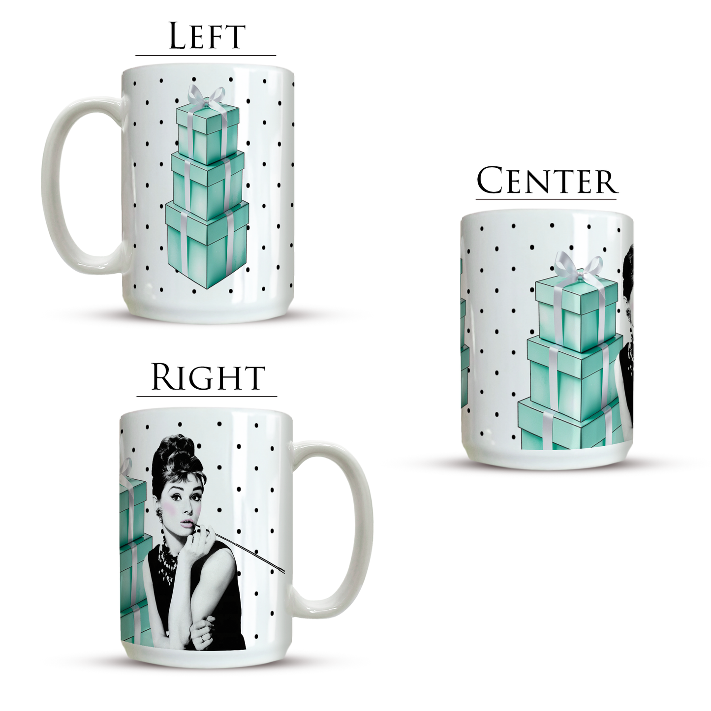 Audrey Hepburn - Polka-Dots | 15oz Mug
